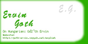 ervin goth business card